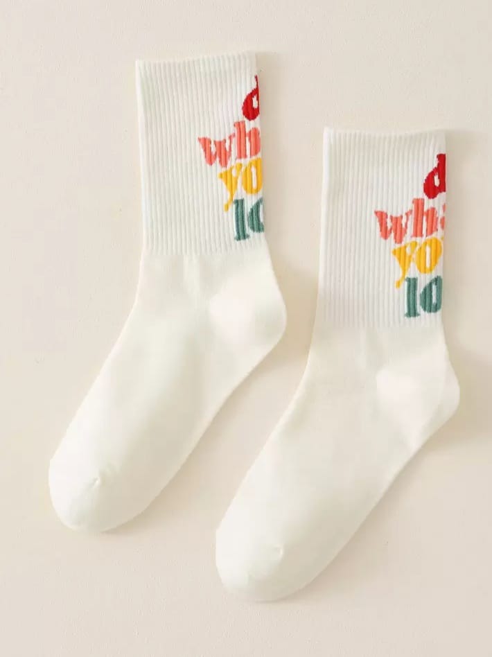 THEPAIR Men's Socks Slogan Graphic Crew Socks